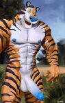  absurd_res anthro ekoi1995 felid frosted_flakes hi_res kellogg&#039;s male mammal mascot muscular muscular_male outside pantherine selfie solo tiger tony_the_tiger 