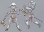  animew anthro bottomwear bovid breasts caprine clothed clothing cloven_hooves eyebrows female fur genitals hi_res holding_object holding_staff hooves jewelry loincloth looking_at_viewer mammal navel necklace nipples partially_clothed pussy scut_tail sheep short_tail simple_background solo staff standing surprised_expression tan_body tribal tribal_clothing tribal_jewelry white_body white_fur wool_(fur) 