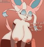  &lt;3 &lt;3_eyes anthro areola bent_over big_breasts breasts cinderace clothing dialogue duo eeveelution euphorica female fishnet generation_6_pokemon generation_8_pokemon genitals hanging_breasts hi_res imminent_sex legwear lingerie male male/female nintendo nipple_piercing nipples penis piercing pink_areola pink_nipples pokemon pokemon_(species) pussy sylveon tail_motion tailwag teeth thigh_highs video_games 