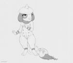  7:6 absurd_res adamrottenheart anthro barefoot belly_tuft breasts crotch_tuft digital_media_(artwork) feet female flat_chested front_view full-length_portrait fur generation_2_pokemon genitals gesture graphite_(artwork) hair hi_res leaking long_tail looking_away markings mixed_media monochrome multi_nipple navel nintendo nipples nude paint pokemon pokemon_(species) portrait pubes pussy short_stack signature sketch slightly_chubby slightly_chubby_female small_breasts smeargle smile solo standing tail_tuft thick_calves thick_thighs toes traditional_media_(artwork) tuft video_games wide_hips 