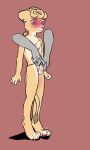  4_toes anthro asian_clothing blush boni_(artist) clothing digitigrade disembodied_hand ear_piercing ear_ring east_asian_clothing feet felid fingerless_(marking) fundoshi fundoshi_only genital_outline giorno_giovanna hi_res japanese_clothing jojo&#039;s_bizarre_adventure lion male mammal mostly_nude pantherine piercing ring_piercing solo tail_tuft toes tuft underwear young 
