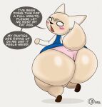  aggressive_retsuko animated anthro blush breathotter canid canine clothing dancing female fenneko fox hyper mammal mr_otter_breath obese overweight panties sanrio short_stack simple_background solo underwear wedgie white_background 