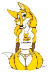  anthro bdever canid canine clothing female fox hi_res mammal solo underwear 
