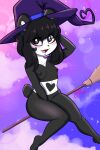  anthro breasts broom butt cleaning_tool clothing female genitals hat headgear headwear hi_res jazzymongoose kenny_(kenashcorp) mammal mostly_nude pussy short_stack small_(disambiguation) small_breasts solo thick_thighs witch_hat 