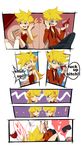  1boy 1girl bad_id bad_pixiv_id blonde_hair blue_eyes comic dual_persona english engrish genderswap highres laphy panties panty_&amp;_stocking_with_garterbelt panty_(psg) profanity ranguage selfcest silent_comic underwear 