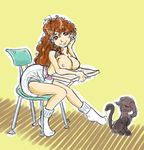  bible_black breasts cat diaper facepalm medium_breasts nipples non-web_source small_nipples solo 