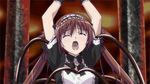  airi_(queen's_blade) animated animated_gif lowres maid non-web_source queen's_blade red_hair screencap solo tentacles tickling twintails 