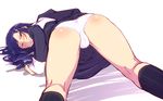  ass blush kannagi kneepits long_hair painpa panties solo underwear zange 