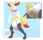  bodily_fluids braixen butt butt_shot cutaway diaper diaper_fetish digital_media_(artwork) drooling english_text feces female filth front_view full_diaper fur generation_6_pokemon hair inner_ear_fluff mammal mental_regression messing messing_diaper messy_diaper mind_control nintendo open_mouth pokemon pokemon_(species) poofy_dragon pooping rear_view saliva scat simple_background smile soiled_diaper soiling soiling_diaper solo standing text tongue tongue_out tuft video_games 