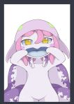  absurd_res anthro blush cephalopod female hi_res k_busho looking_at_viewer marine mollusk nemo_(k_busho) open_mouth pseudo_hair solo tentacle_hair tentacles yellow_eyes 