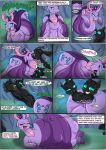  absurd_res ambiguous_gender anal anal_vore anus arthropod belly big_belly changeling comic drone_(mlp) fan_character female friendship_is_magic genitals hasbro hi_res my_little_pony novaspark puffy_anus pussy reformed_changeling sektiss smile tongue tongue_out vore willing_prey willing_vore 