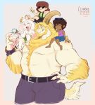  absurd_res ambiguous_gender animal_humanoid anthro asgore_dreemurr asriel_dreemurr beard biceps big_horn blonde_hair body_hair boss_monster bottomwear bovid bracelet brown_hair caprine chara_(undertale) chest_hair child claws clock clothed clothing denim denim_clothing dessert earthsong9405 eyes_closed eyewear facial_hair father female fluffy fluffy_tail food frisk_(undertale) goat group hair hairy hairy_arms happy_trail hi_res horn human humanoid ice_cream jeans jewelry male mammal mammal_humanoid mature_anthro mature_male musclegut muscular muscular_anthro muscular_male pants parent shirt shirtless smile summer sunglasses tank_top teeth topless topwear tuft undertale undertale_(series) video_games watch white_hair wristwatch young 