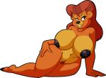  anthro big_breasts breasts curvaceous curvy_figure disney looking_back lordstevie lying mammal nipples nude on_side pubes rebecca_cunningham smile solo talespin ursid voluptuous wide_hips 