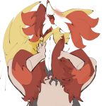  absurd_res aka_leopard anthro anthro_penetrated black_body black_fur delphox disembodied_hand duo female female_penetrated fur generation_6_pokemon hi_res human human_on_anthro human_penetrating human_penetrating_anthro interspecies looking_pleasured male male/female male_on_anthro male_penetrating male_penetrating_female mammal nintendo open_mouth penetration penile penile_penetration penis_in_pussy pokemon pokemon_(species) pokephilia red_body red_fur sex simple_background vaginal vaginal_penetration video_games white_background 