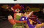  3d_(artwork) activision anthro aroused bestiality big_breasts blush breast_expansion breasts bubble cabin comic digital_media_(artwork) dragon drunk drunk_bubble duo elora expansion faun female feral garry&#039;s_mod head_on_breast hi_res hiccuping horn male male/female nervous spyro_reignited_trilogy spyro_the_dragon substance_intoxication tyrakathedragonfan video_games 