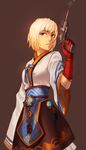  blonde_hair dfo dungeon_and_fighter dungeon_fighter_online female female_gunner female_gunner_(dungeon_and_fighter) gun gunner gunner_(dungeon_and_fighter) korean_clothes maedeup short_hair weapon 