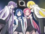  blonde_hair blue_eyes blue_hair cure_blossom_mirage cure_marine_mirage cure_moonlight_mirage cure_sunshine_mirage dark_persona dress eclipse from_below haruyama_kazunori heartcatch_precure! magical_girl mirage_precure multiple_girls no_panties pants precure purple_eyes purple_hair red_eyes red_hair short_dress solar_eclipse thighhighs upskirt yellow_eyes 