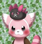  2019 ambiguous_gender blush duo fur hi_res mammal nintendo papilrux pok&eacute;mon pok&eacute;mon_(species) pyukumuku simple_background stufful video_games 