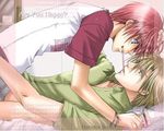  2boys gravitation male pink_hair pocky shindou_shuichi twink yaoi yuki_eiri 