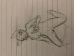  absurd_res anthro duo ember_the_firefox female firefox hi_res male male/female sketch traditional_media_(artwork) 