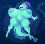  animal_humanoid areola big_breasts blue_areola blue_body blue_nipples breasts daniela_paguro disney eyes_closed female genitals hair hi_res huge_breasts huge_thighs humanoid luca_(pixar) marine marine_humanoid merfolk nipples non-mammal_breasts nude open_mouth purple_hair pussy sbshouseofpancakes sea_monster solo split_form thick_thighs 