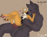  anal anal_penetration anthro balls blaidd_(elden_ring) butt canid canine canis digital_media_(artwork) duo elden_ring erection fangs fox fox_mccloud fromsoftware fur genitals hair knot knotting male male/male male_penetrated male_penetrating male_penetrating_male mammal muscular muscular_anthro muscular_male nintendo penetration penis pubbipaws sex simple_background star_fox video_games wolf 