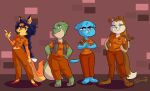  barefoot carmelita_fox cartoon_network charlene_sinclair colleen croxovergoddess dinosaurs_(series) feet female group nicole_watterson prison prison_uniform prisoner road_rovers sly_cooper_(series) sony_corporation sony_interactive_entertainment sucker_punch_productions the_amazing_world_of_gumball video_games 