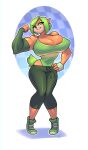  absurd_res activision ami_bandicoot anthro bandicoot big_breasts bigdad breasts clothing crash_bandicoot_(series) eye_through_hair felid female flexing footwear hair hi_res huge_breasts leopard looking_at_viewer mammal marsupial muscular muscular_female pantherine shoes solo sweatpants translucent translucent_hair video_games wristband 