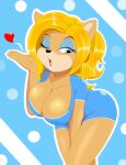  &lt;3 activision anthro big_breasts breasts cleavage clothed clothing crash_bandicoot_(series) crash_team_racing_(series) crash_team_racing_nitro-fueled female hi_res isabella_bandicoot one_eye_closed solo thick_thighs video_games wink zebra10045 