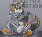  animate_inanimate anthro dragon featureless_feet featureless_hands hacony handles horn inflatable inflation_valve living_rubber male null_bulge pawpads plantigrade sitting solo thick_tail 