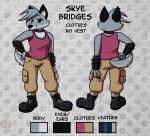  butch_(disambiguation) canid canine canis collar female gray hi_res mammal model_sheet wolf 