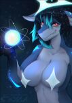  absurd_res anthro blue_body blue_fur female fish fur hi_res marine red_eyes shark silviaxrk space 