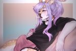  anthro cervid clothed clothing cocicka digital_media_(artwork) erection fur genitals girly hair male mammal penis shaded simple_background sleeping solo white_body 