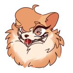  ball_gag bdsm bodily_fluids canid canine canis chest_tuft domestic_dog drooling female gag headshot katanagirl mammal marshmallow_(potato565) pomeranian saliva solo spitz tuft 