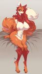  anthro auburn_fur bed bedroom_eyes big_breasts big_butt big_nipples breasts butt canid canine clawed_fingers claws digitigrade erect_nipples female fluffy fluffy_tail fox fur furniture hi_res holding_tail luckypan mammal narrowed_eyes nayla_(extremedash) neck_tuft nipples nude on_bed orange_body orange_fur pawpads paws presenting pubes red_fox seductive sexy_eyes sitting sitting_on_bed smile solo suggestive suggestive_look suggestive_pose tagme tan_body tan_fur thick_tail thick_thighs toe_claws tuft wide_hips 