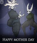  17:20 anthro arthropod big_breasts black_body black_eyes black_sclera black_skin blue_eyes blue_sclera breasts crossgender daughter empty_eyes english_text eyelashes female genitals hi_res holidays hollow_knight hollow_knight_(character) huge_breasts incest_(lore) male mother mother&#039;s_day mother_and_child mother_and_daughter mother_and_son parent parent_and_child piekiller protagonist_(hollow_knight) pussy size_difference smaller_male son team_cherry text thick_thighs vessel_(species) video_games white_lady_(hollow_knight) wide_hips 