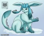  animal_genitalia animal_pussy blue_body blue_eyes canid canine canine_pussy eeveelution female feral generation_4_pokemon genitals glaceon hi_res looking_at_viewer mammal mel21-12 nintendo pokemon pokemon_(species) pussy solo video_games 