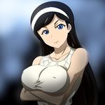  breast_support breasts cleavage crossed_arms kumashiro_maya seikimatsu_occult_gakuin yottin 