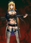 breasts cleavage gun thong weapon 