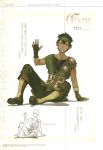  1boy black_hair boots brown_eyes brown_hair dark_skin dark_skinned_male fingerless_gloves fire_emblem fire_emblem_echoes:_mou_hitori_no_eiyuuou gloves grey_(fire_emblem) headband highres nintendo non-web_source official_art open_mouth scan short_hair smile 