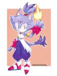  anthro blaze_the_cat clothing domestic_cat felid feline felis female fire footwear gloves handwear hi_res mammal purple_body red_clothing red_footwear red_gloves red_handwear red_shoes sega shoes simple_background solo sonic_boom sonic_the_hedgehog_(series) spidercheetos 