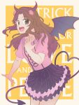  1girl ariura_kanna bangs brown_hair curtained_hair halloween halloween_costume idolmaster idolmaster_cinderella_girls long_hair looking_at_viewer ningenninatalie non-web_source parted_bangs smile solo vampire 