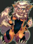  anthro anthrofied arcanine arm_tuft athletic athletic_anthro athletic_female belly_tuft big_tail biped black_body black_countershading black_fur black_stripes blonde_hair breasts canid canine claws colored countershade_fur countershade_torso countershading cute_fangs digital_media_(artwork) elbow_tuft eyelashes fangs featureless_crotch female finger_claws fingers fluffy fluffy_tail front_view fur generation_1_pokemon green_eyes grey_inner_ear grey_nose hair hands_on_hips hi_res humanoid_hands kemono leg_tuft long_hair looking_at_viewer mammal mane mane_hair medium_breasts monotone_ears monotone_hair monotone_tail multicolored_body multicolored_fur naturally_censored naturally_censored_breasts navel_tuft neck_tuft nintendo nude open_mouth open_smile orange_body orange_ears orange_fur pepper_gomashio pokemon pokemon_(species) pokemorph portrait pose pupils shaded simple_background smile solo standing striped_body striped_fur stripes tan_body tan_fur tan_tail thick_tail thick_thighs three-quarter_portrait tuft under_boob video_games white_pupils 