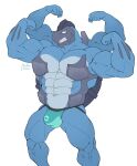 4_arms abs absurd_res anthro anthrofied blue_body bulge carracosta clothing flexing fossil_pok&eacute;mon generation_1_pokemon generation_5_pokemon hi_res hybrid jockstrap machamp maldu male multi_arm multi_limb muscular muscular_anthro muscular_male nintendo pecs pokemon pokemon_(species) simple_background solo underwear video_games white_background 