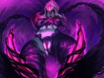  blood bodily_fluids breasts demon evelynn_(lol) female genitals hi_res humanoid league_of_legends magic nipples pinup pose pussy riot_games shadow solo stronkfurry video_games 