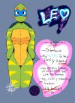  andromorph cocomoons facial_markings green_body green_skin head_markings hi_res intersex leonardo_(tmnt) markings red_markings reptile rise_of_the_teenage_mutant_ninja_turtles scalie solo teenage_mutant_ninja_turtles turtle wide_hips yellow_markings 