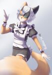  absurd_res aku_(ni_magniy) anthro canid canine clothing fox girly hi_res horn maid_uniform male mammal ni_magniy solo tail uniform 