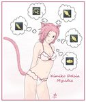  animal_ears artist_request bad_source blue_eyes breasts cat_ears cat_tail cleavage final_fantasy final_fantasy_xiv food highres kimiko_delsia medium_breasts miqo'te navel original short_hair solo tail 