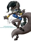  anthro archie_comics blue_eyes bracelet canid canine canis female fur grey_body grey_fur hair jewelry kissthethunder long_hair long_legs long_tail lupe_the_wolf mammal sega simple_background solo sonic_the_hedgehog_(archie) sonic_the_hedgehog_(comics) sonic_the_hedgehog_(series) text wolf 