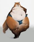  anthro belly belly_overhang big_belly brown_body brown_fur bulge canid canine chubby_anthro chubby_belly chubby_male clothed clothed/nude clothing fluffy fluffy_tail fox fur hi_res huge_hips huge_thighs looking_away lying male mammal moobs multicolored_body multicolored_fur navel neck_tuft nipples nude obese obese_anthro obese_male on_front one_leg_up orange_body orange_fur overweight overweight_anthro overweight_male pearybear pose presenting raised_leg red_fox showing_belly solo thick_thighs touching_thigh tuft two_tone_body two_tone_fur underwear underwear_only white_body white_fur wide_hips yellow_eyes 